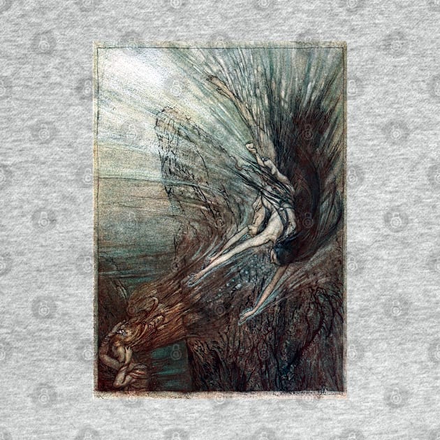 The frolic of the Rhine-Maidens - Arthur Rackham by forgottenbeauty